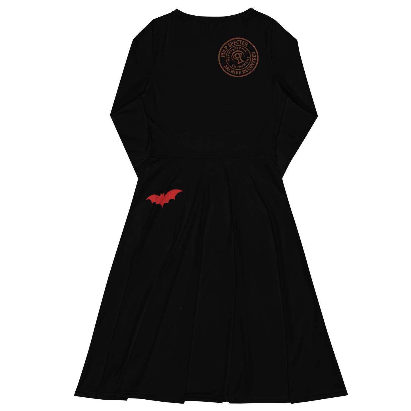 Vestido midi manga larga. The Crimson Countess. - PULP SPECTER