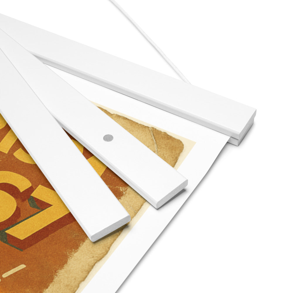 Póster con colgador 40´7cm (ancho) x 50´8 (alto). 16´´x20´´. Mars Tourism.