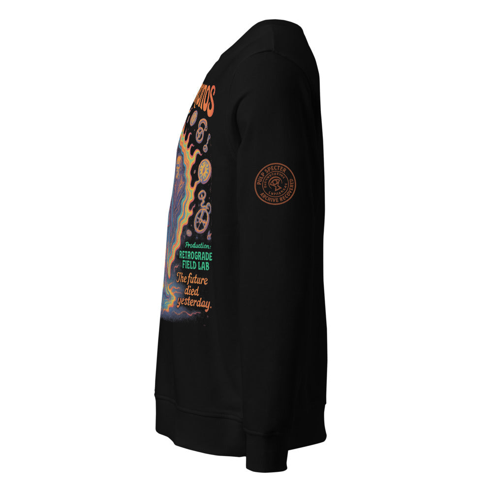 Sudadera orgánica unisex. Reverse Chronos. - PULP SPECTER