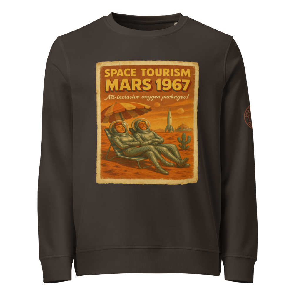 Sudadera orgánica unisex. Space Tourism. - PULP SPECTER