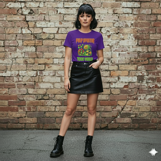 Camiseta esencial mujer. Toxic world. - PULP SPECTER