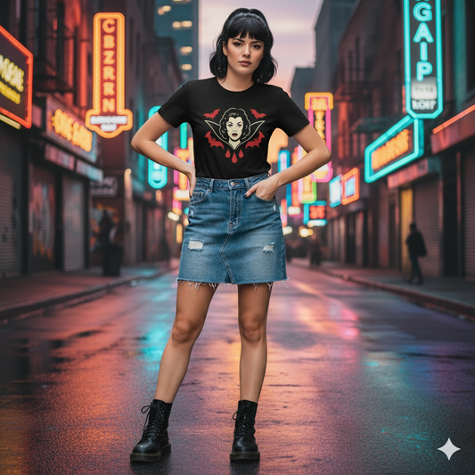 Camiseta esencial mujer. The Crimson Countess. - PULP SPECTER