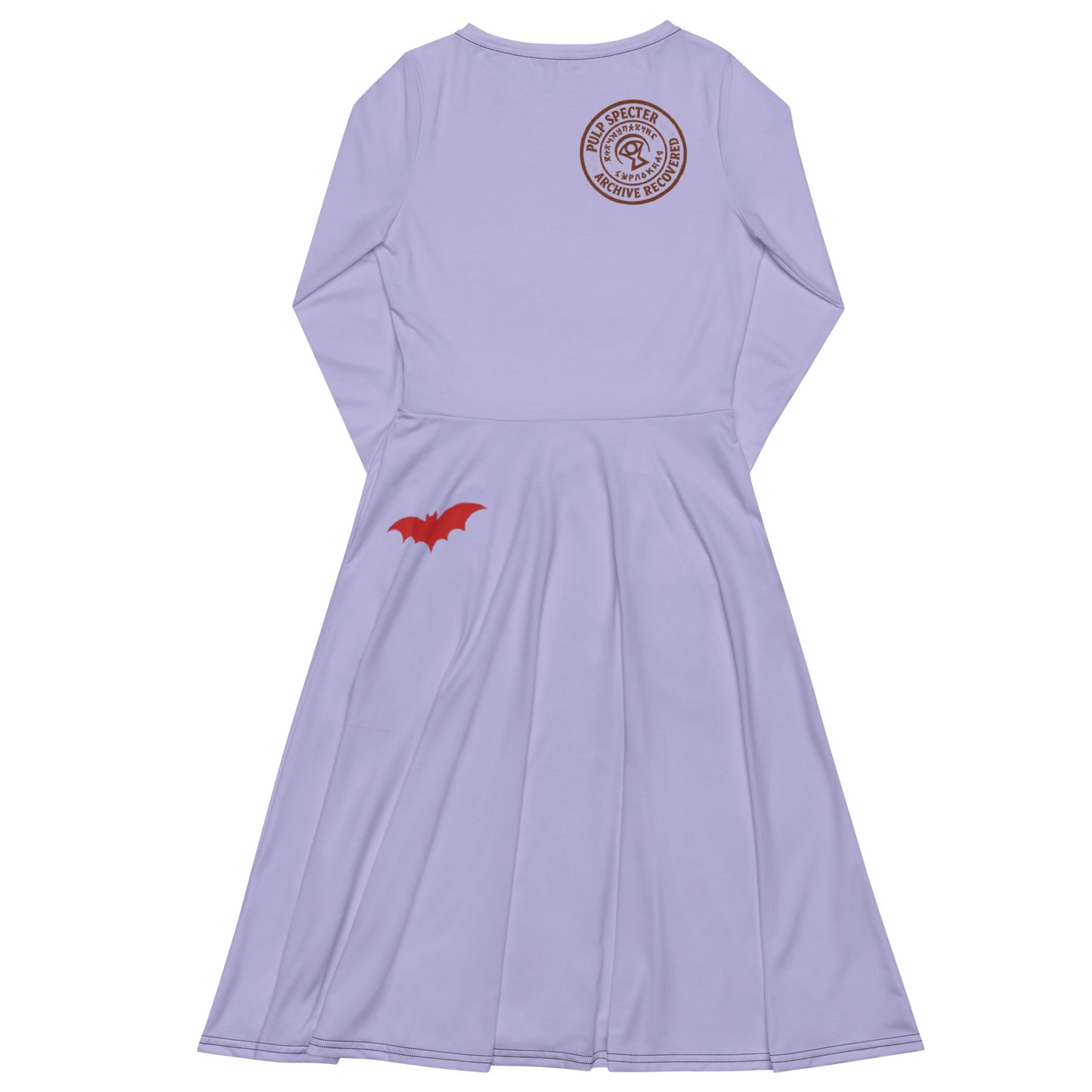 Vestido midi manga larga. The Crimson Countess. - PULP SPECTER