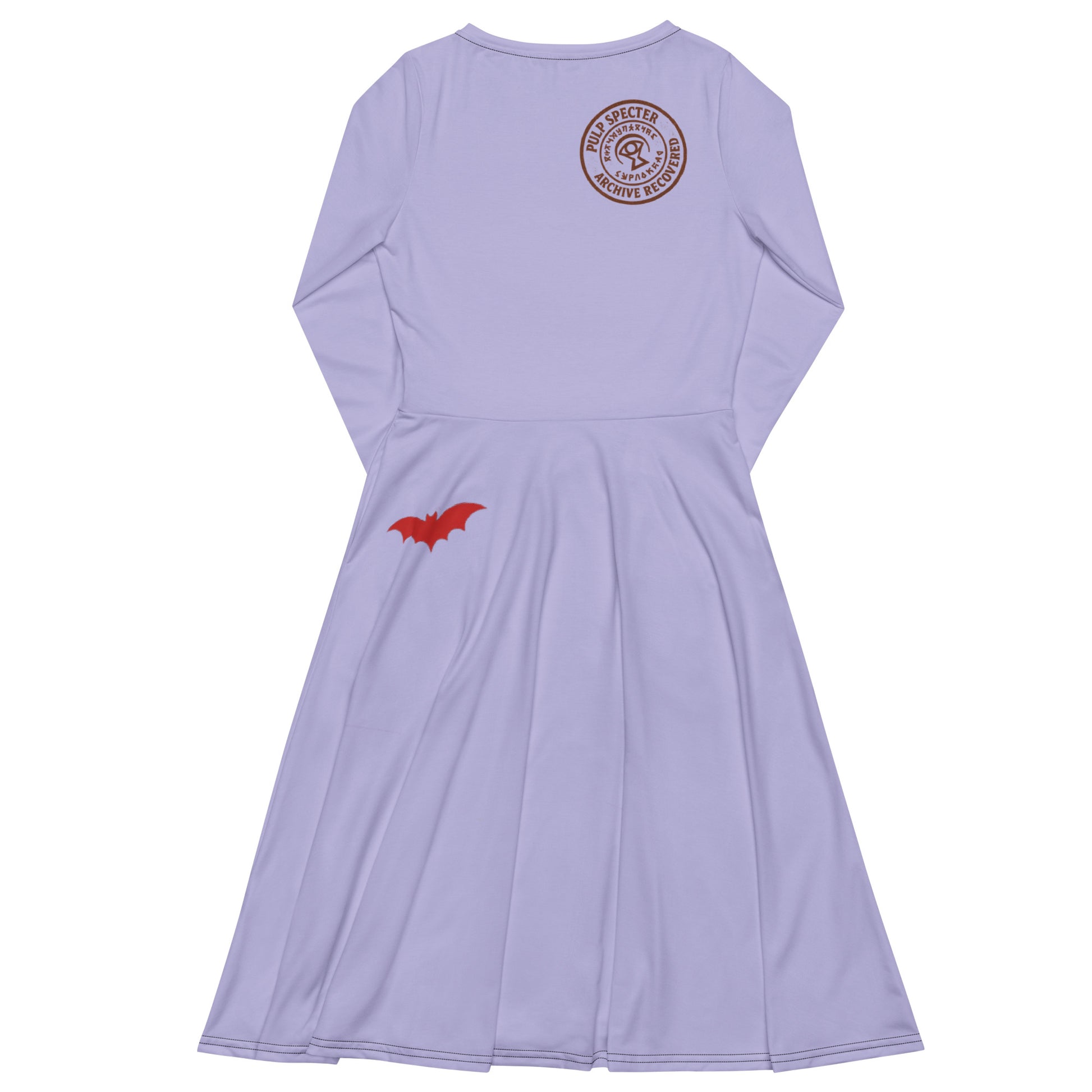 Vestido midi manga larga. The Crimson Countess. - PULP SPECTER