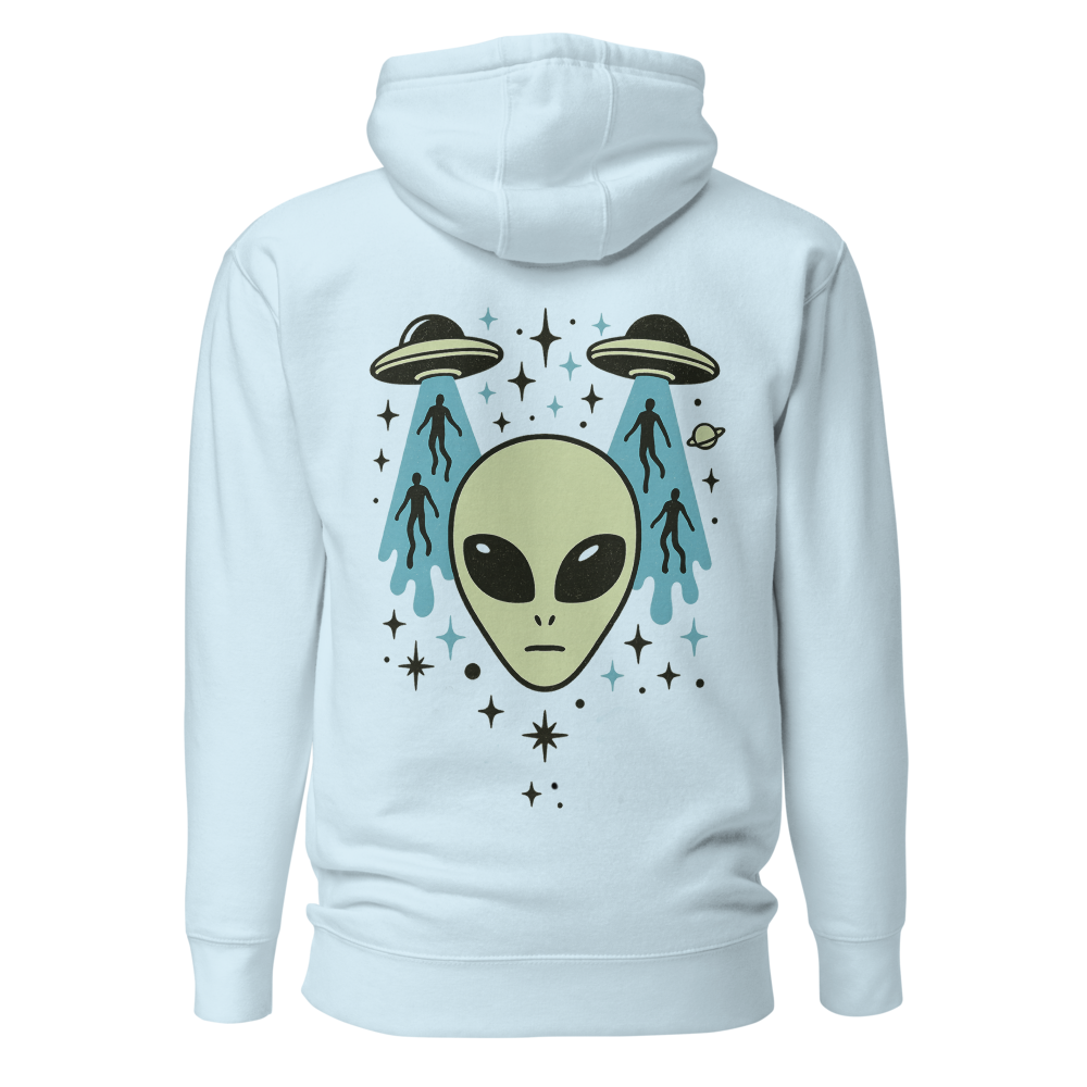Sudadera unisex con capucha. Alien Abduction.