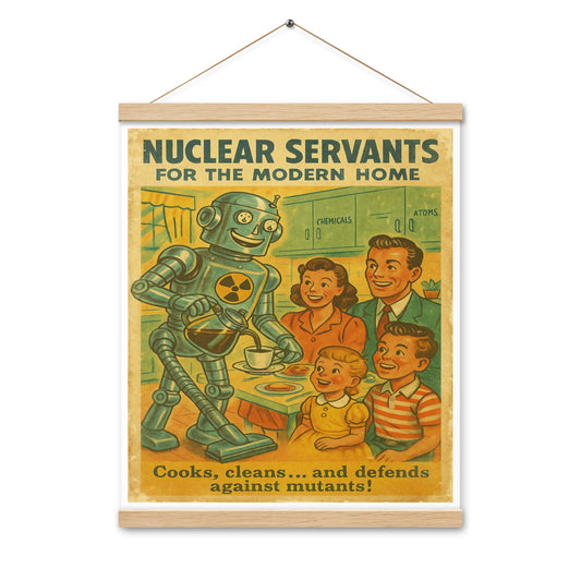 Póster con colgador 40´7cm (ancho) x 50´8 (alto). 16´´x20´´. Nuclear Servants. - PULP SPECTER