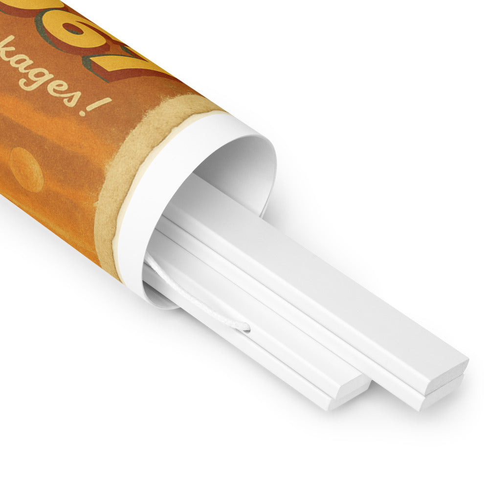 Póster con colgador 40´7cm (ancho) x 50´8 (alto). 16´´x20´´.  Mars Tourism.