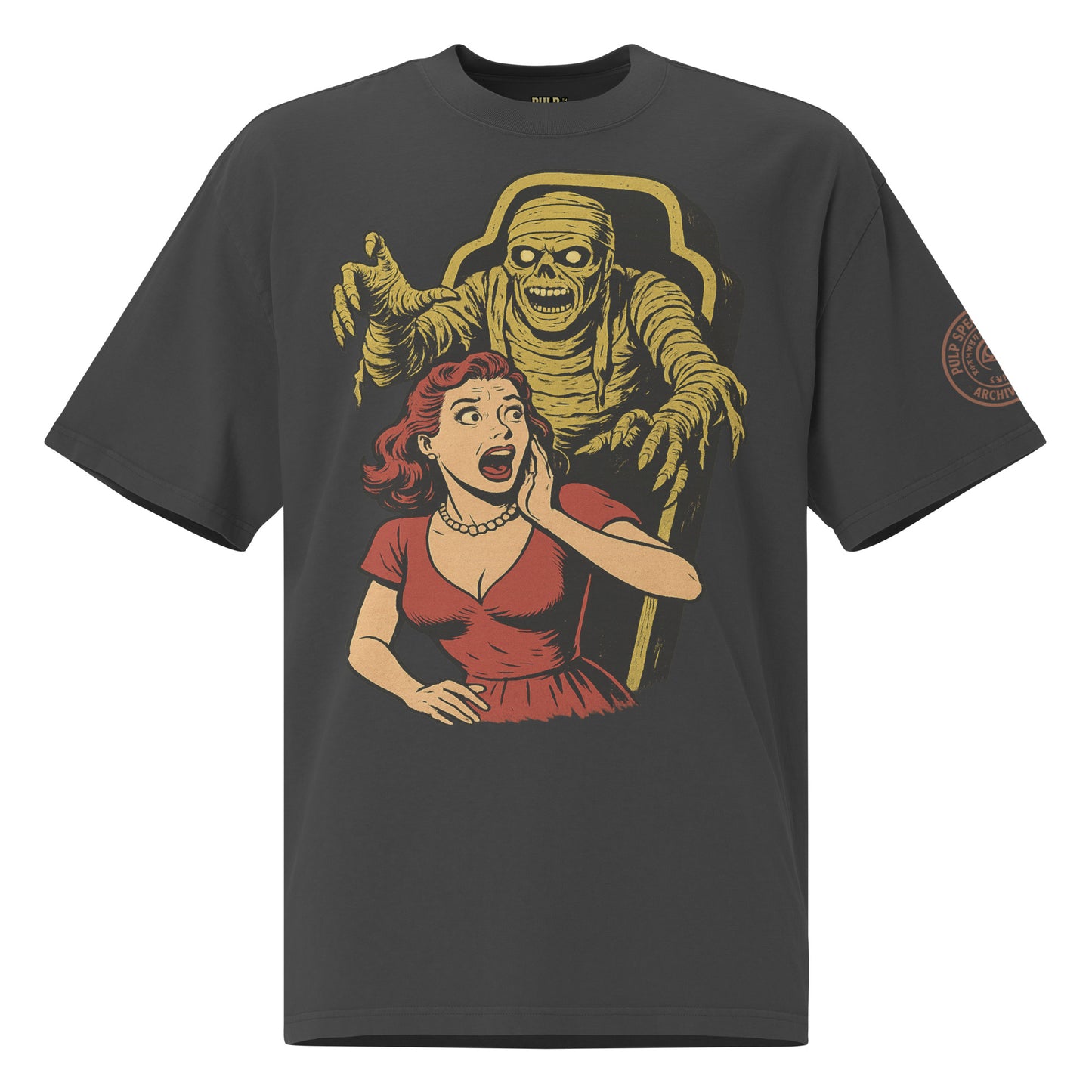 Camiseta oversize con efecto desgastado. The Curse of the Black Valley. - PULP SPECTER