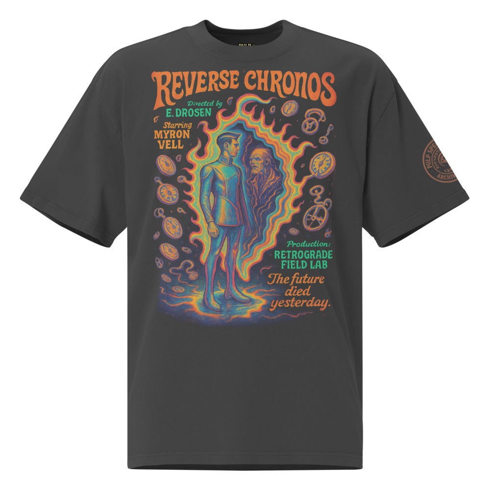 Camiseta oversize con efecto desgastado. Reverse Chronos. - PULP SPECTER