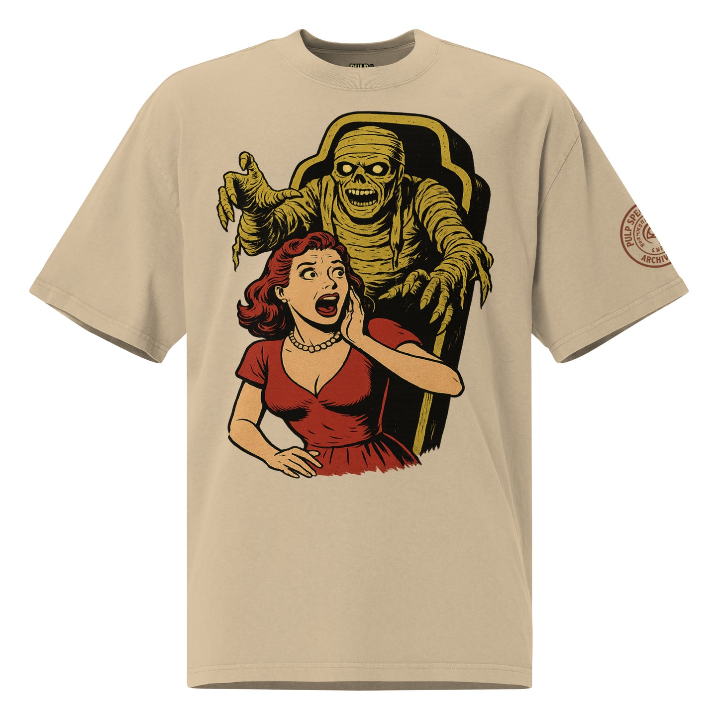 Camiseta oversize con efecto desgastado. The Curse of the Black Valley. - PULP SPECTER