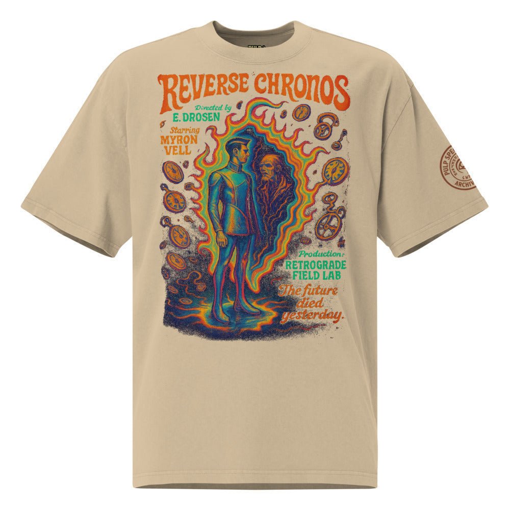 Camiseta oversize con efecto desgastado. Reverse Chronos. - PULP SPECTER
