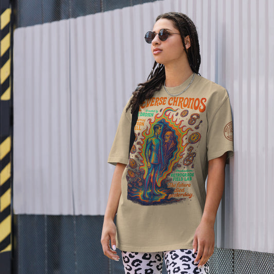 Camiseta oversize con efecto desgastado. Reverse Chronos. - PULP SPECTER