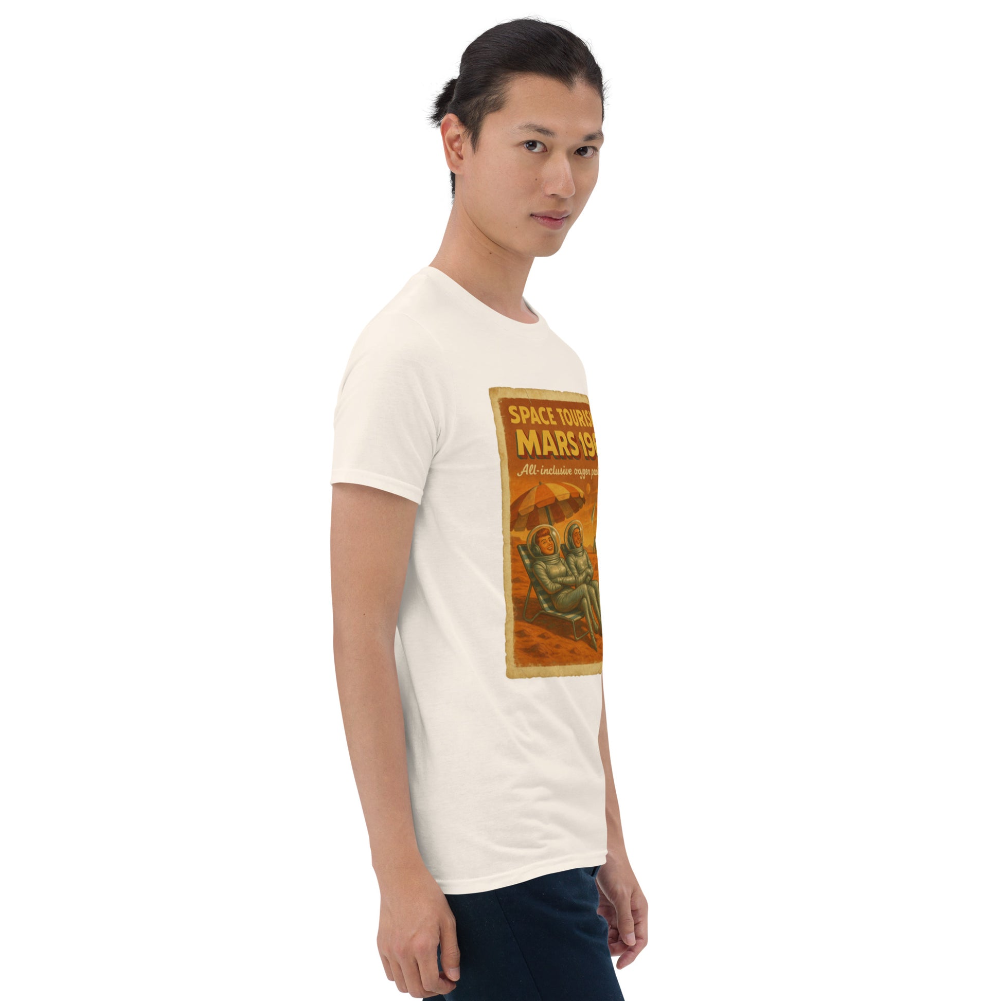 Camiseta de manga corta unisex. Space Tourism Mars 1967. - PULP SPECTER