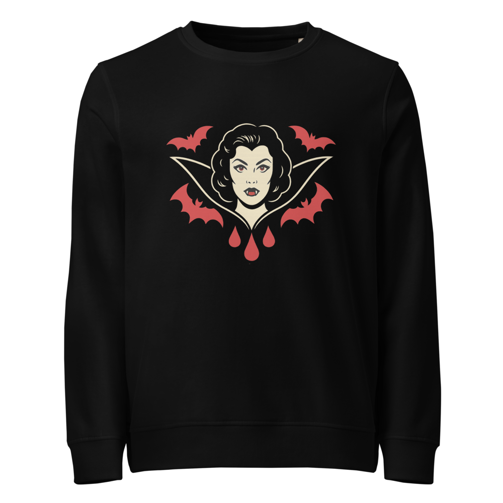 Sudadera orgánica unisex. The Crimson Countess. - PULP SPECTER