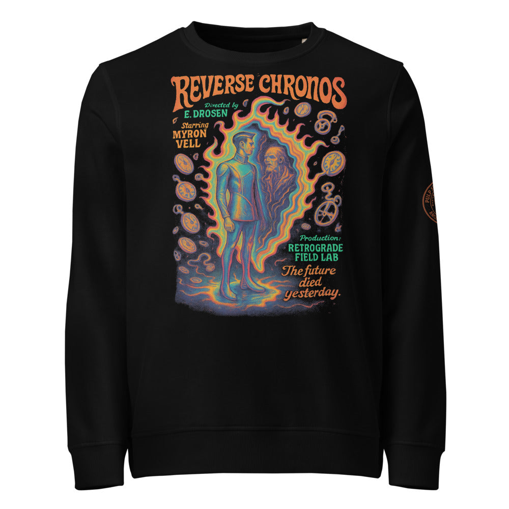 Sudadera orgánica unisex. Reverse Chronos. - PULP SPECTER