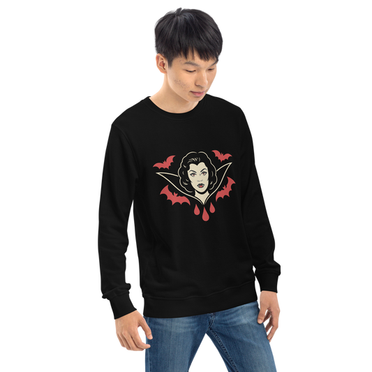 Sudadera orgánica unisex. The Crimson Countess. - PULP SPECTER