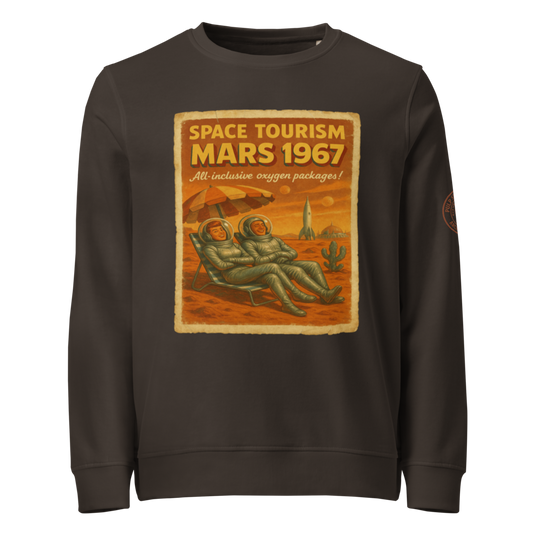 Sudadera orgánica unisex. Space Tourism. - PULP SPECTER
