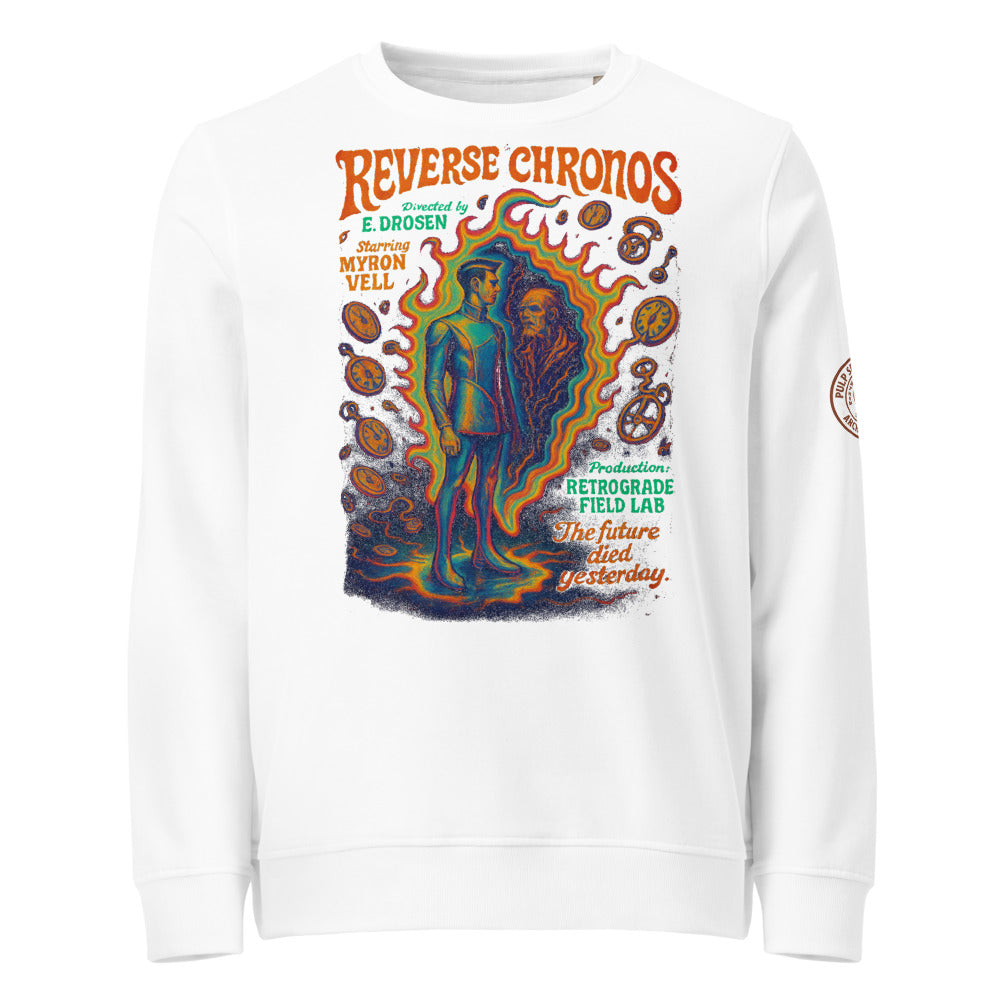 Sudadera orgánica unisex. Reverse Chronos. - PULP SPECTER