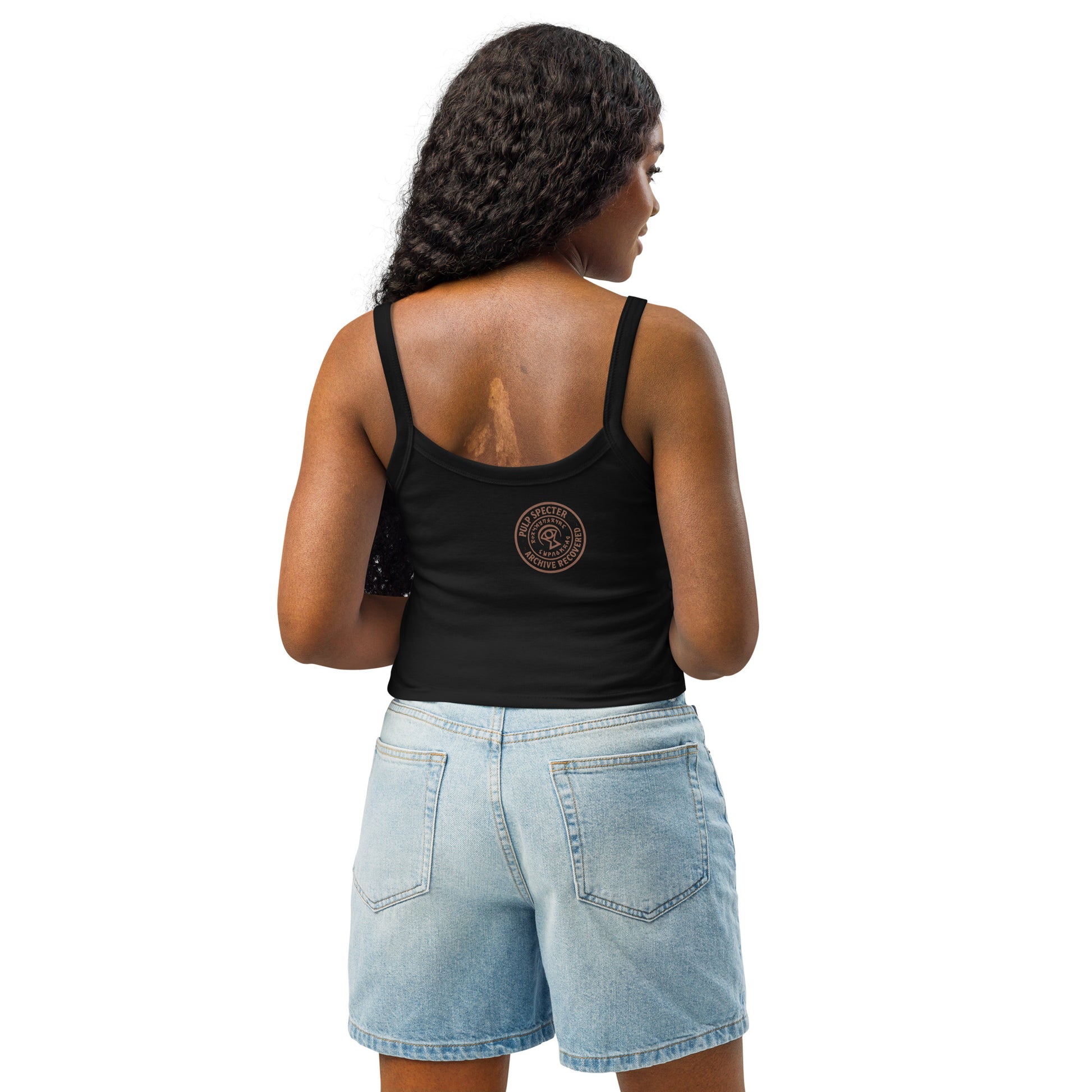 Camiseta de tirantes de canalé para mujer. The Crimson Countess. - PULP SPECTER