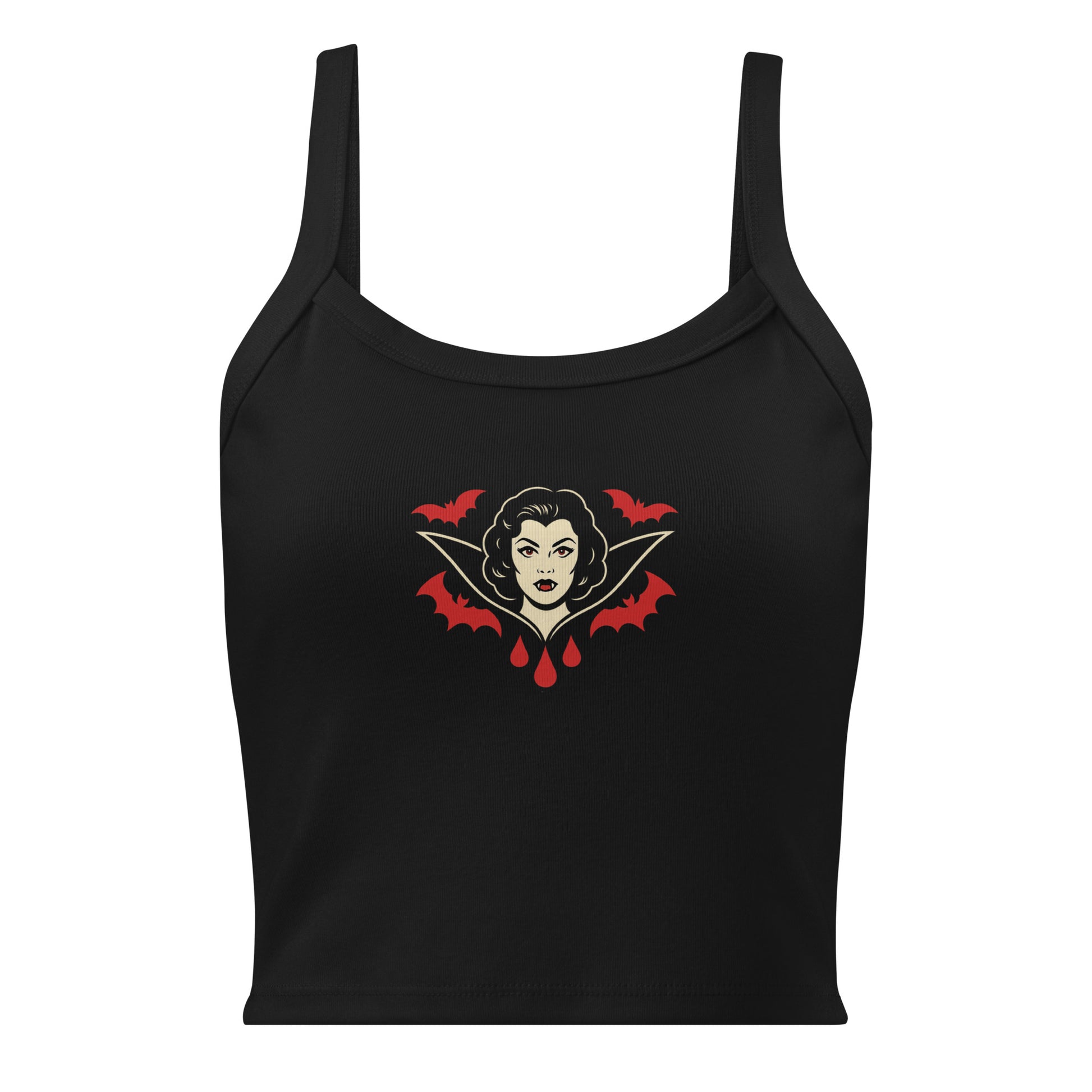 Camiseta de tirantes de canalé para mujer. The Crimson Countess. - PULP SPECTER